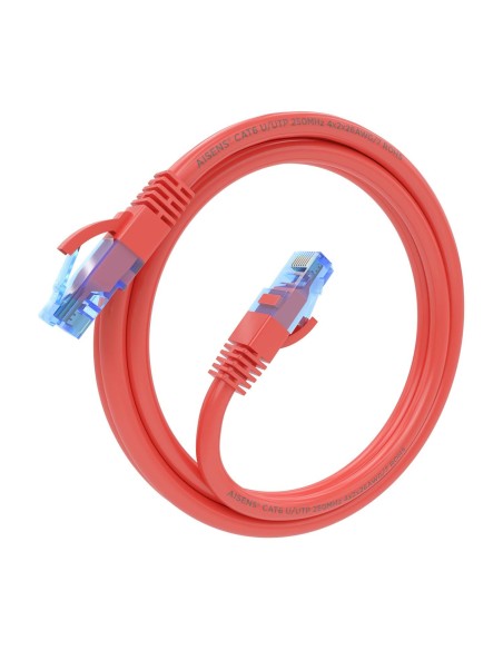 CABLE RED LATIGUILLO RJ45 CAT.6 UTP AWG26 CCA ROJO 1.5M AISENS A135-0790