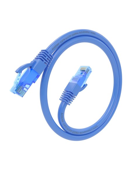 CABLE RED LATIGUILLO RJ45 CAT.6 UTP AWG26 CCA AZUL 25CM AISENS A135-0795