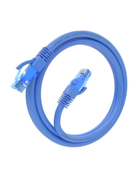 CABLE RED LATIGUILLO RJ45 CAT.6 UTP AWG26 CCA AZUL 1.5M AISENS A135-0800