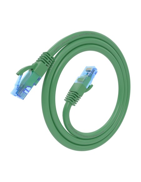 CABLE RED LATIGUILLO RJ45 CAT.6 UTP AWG26 CCA VERDE 0.5M AISENS A135-0807