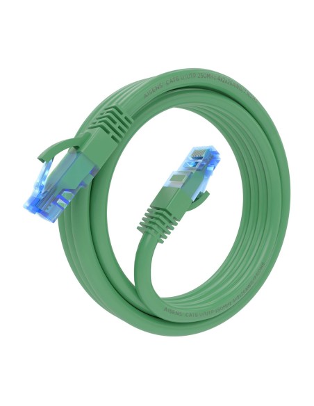 CABLE RED LATIGUILLO RJ45 CAT.6 UTP AWG26 CCA VERDE 2.0M AISENS A135-0811