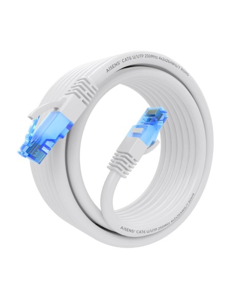 CABLE RED LATIGUILLO RJ45 CAT.6 UTP AWG26 CCA BLANCO 5.0M AISENS A135-0824