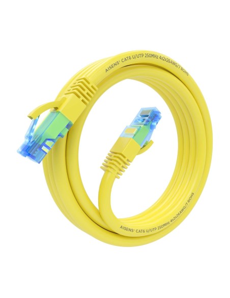 CABLE RED LATIGUILLO RJ45 CAT.6 UTP AWG26 CCA AMARILLO 2.0M AISENS A135-0835
