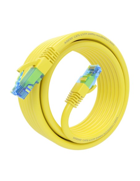 CABLE RED LATIGUILLO RJ45 CAT.6 UTP AWG26 CCA AMARILLO 5.0M AISENS A135-0838