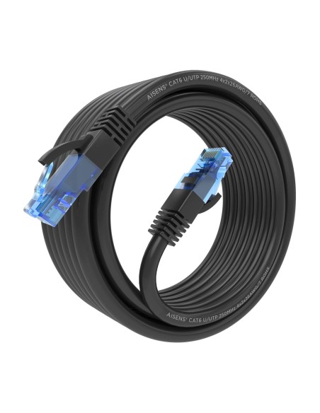 CABLE RED LATIGUILLO RJ45 CAT.6 UTP AWG26 CCA NEGRO 5.0M AISENS A135-0848