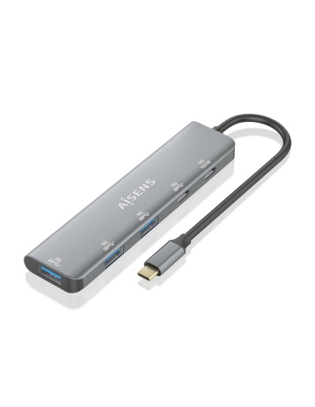 HUB AISENS USB 3.2 GEN1 USB-C M-USB-C PD100W H-USB-C H-3XUSB-A H
