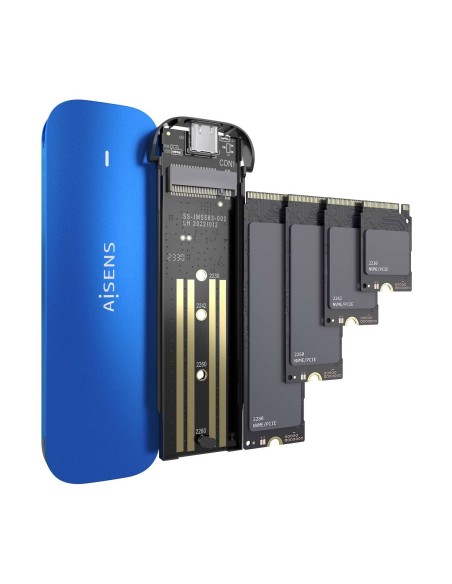 CAJA EXTERNA M.2 NGFF ASM2-026BLU NVME A USB3.2 GEN2 AZUL AISENS ASM2-026BLU