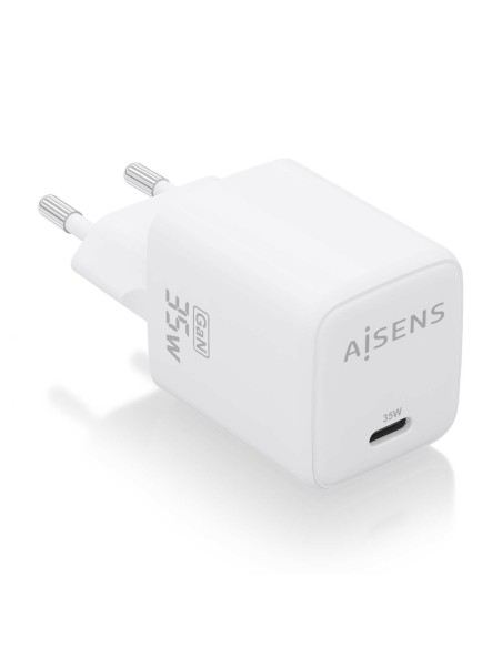 CARGADOR GAN 35W 1XUSB-C PD3.0 QC4.0 BLANCO AISENS ASCH-35W1P016-W