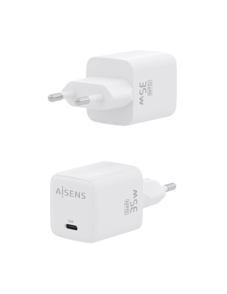 CARGADOR GAN 35W 1XUSB-C PD3.0 QC4.0 BLANCO AISENS ASCH-35W1P016-W
