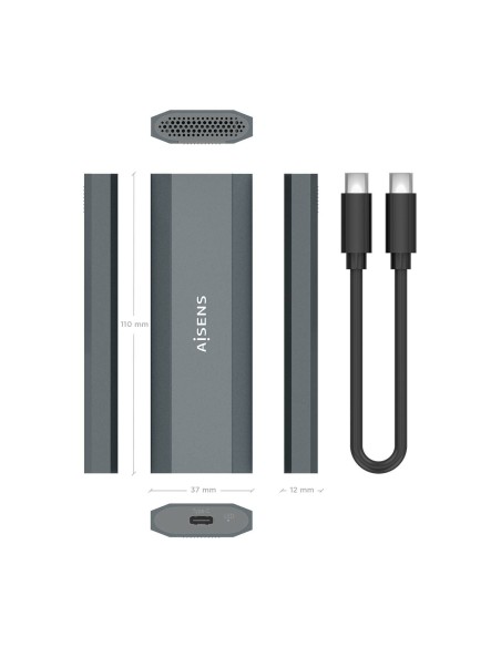 CAJA EXTERNA AISENS M.2 (NGFF) ASM2-029GR NVME A USB3.2 GEN2 GRIS