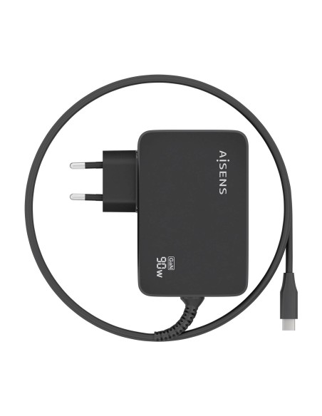 CARGADOR AISENS GAN 90W PD3.0 1XUSB-C 1.8M NEGRO