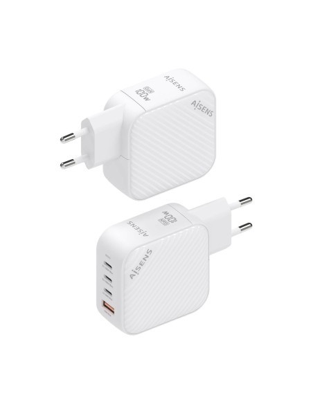 CARGADOR AISENS GAN 100W 3XUSB-C PD3.0 QC4.0 1XUSB-A QC3.0 BLANCO