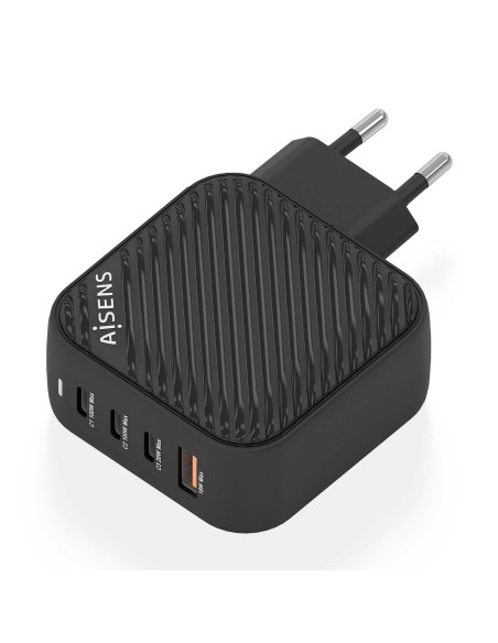 CARGADOR AISENS GAN 100W 3XUSB-C PD3.0 QC4.0 1XUSB-A QC3.0 NEGRO