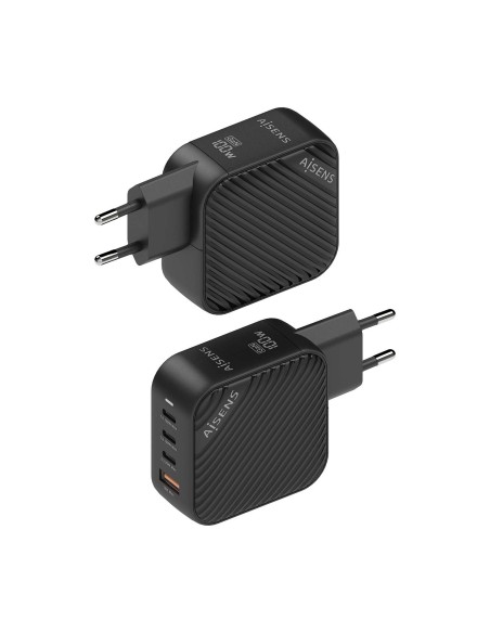 CARGADOR AISENS GAN 100W 3XUSB-C PD3.0 QC4.0 1XUSB-A QC3.0 NEGRO