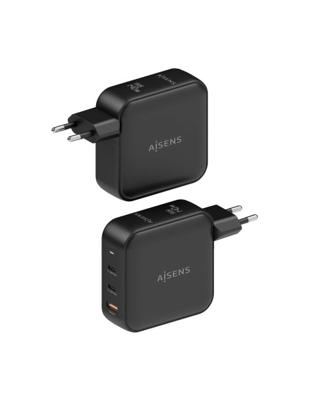CARGADOR AISENS GAN 140W 2XUSB-C PD3.1 QC4.0 1XUSB-A QC3.0 NEGRO