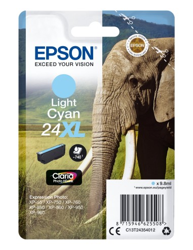 Epson Elephant Cartucho 24XL Cian claro