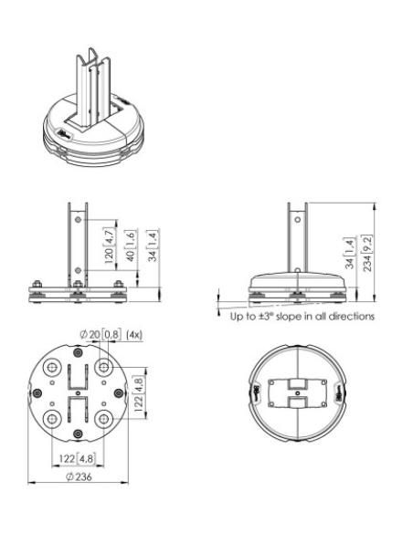 SOPORTE VOGELS GAMA PROFESIONAL COMPONENTES PARA VIDEO WALL TECHO PFF 7965 CONNECT-IT FLOOR MOUNTING PLATE NEGRO (PFF7965)