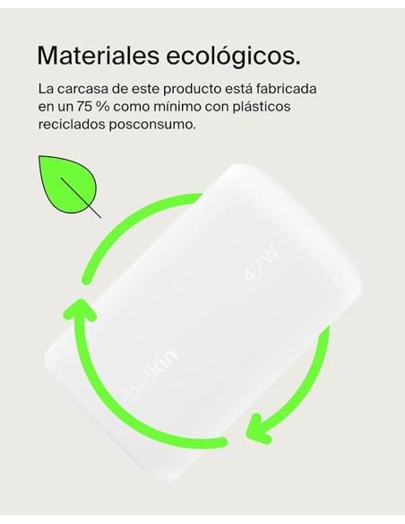 BOOSTCHARGE™ 42W - 30W USB-C PD PPS + 12W USB-A DUAL WALL CHARGE