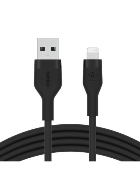 Belkin Cbl Silicqe USB-A LTG 2M noir Negro