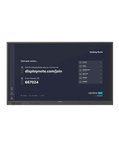 NEWLINE RS + TT-6519RS - MONITOR TACTIL 65", 20 PTOS., RECON. OBJS., RES. 4K, ANDROID 8.0, CAST (PROYEC. INALAM.), BROADC. (STRE