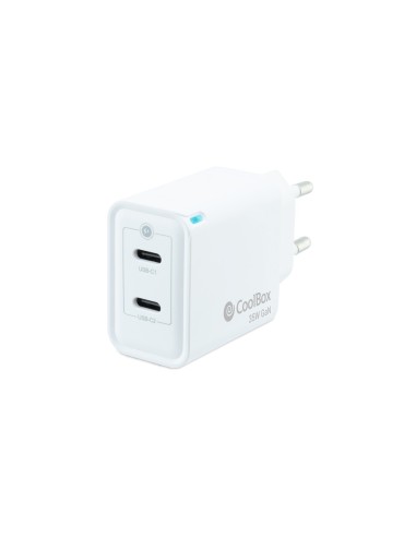 CARGADOR USB COOLBOX PARED  2USB-C  35W COO-CUP-35CC
