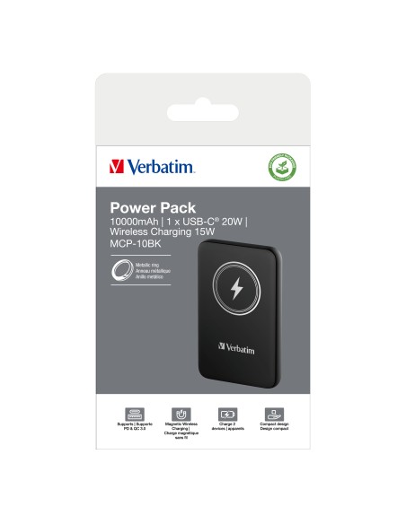 MAGNETIC WS POWERBANK 10000 BLACK