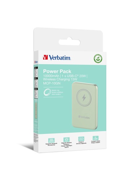 MAGNETIC WS POWERBANK 10000 GREEN
