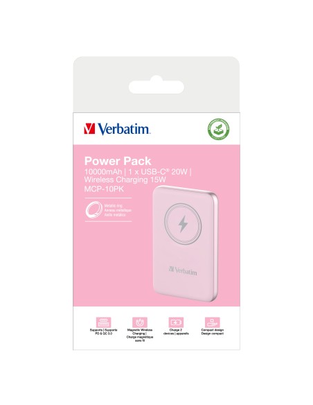 MAGNETIC WS POWERBANK 10000 PINK