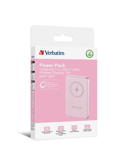 MAGNETIC WS POWERBANK 10000 PINK
