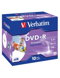 DVD R 4.7 16X JEWELL 10 IMPR VERBAT