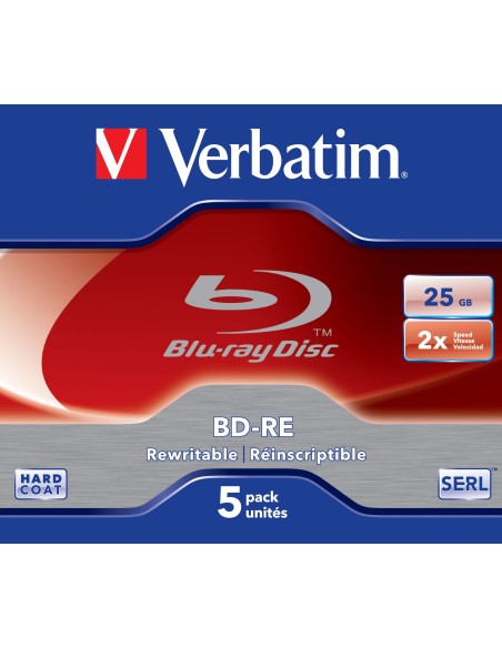 BD-RE SL 25GB 2X PACK5 JEWEL CASE