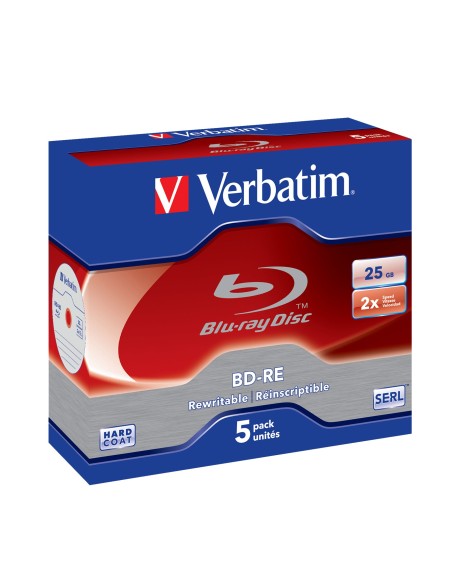 BD-RE SL 25GB 2X PACK5 JEWEL CASE
