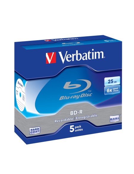 BD-R SL 25GB 6X 5PACK JEWEL CASE