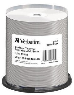 CD-R AZO 700MB 52X THERMAL 100PACK