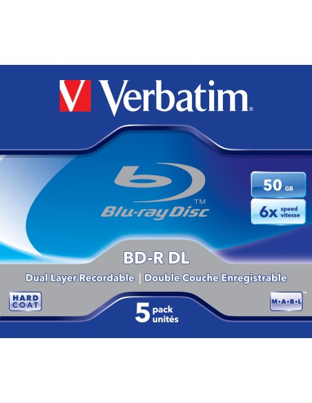 BD-R 2X DOUBLE LAYER 50GB PACK 5UDS