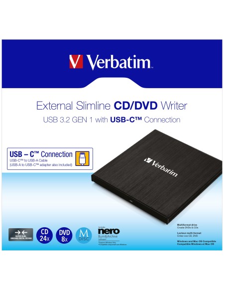 EXTERNAL SLIM CD DVD WRITER