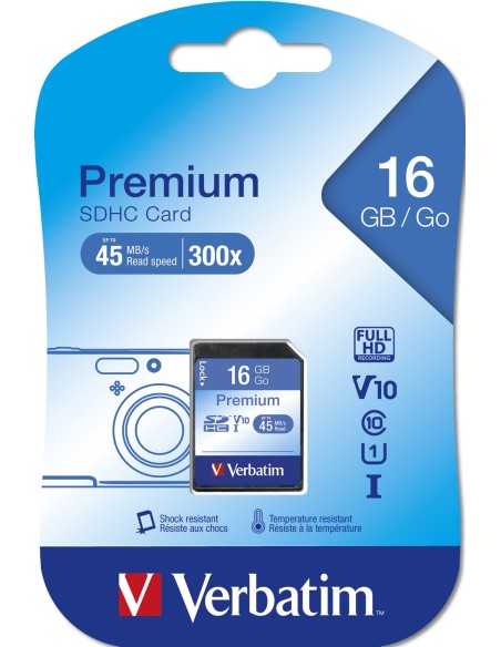 VERBATIM PREMIUM SDHC C10 U1 16GB