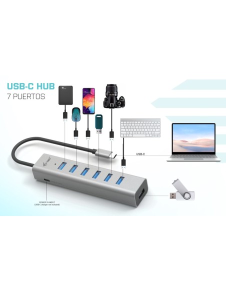 USB-C CHARGING METAL HUB 7 PORT