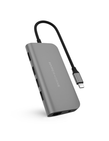 HUB USB-C HYPER POWER 9 EN 1 GRIS