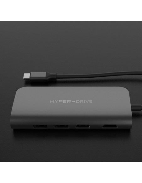 HUB USB-C HYPER POWER 9 EN 1 GRIS