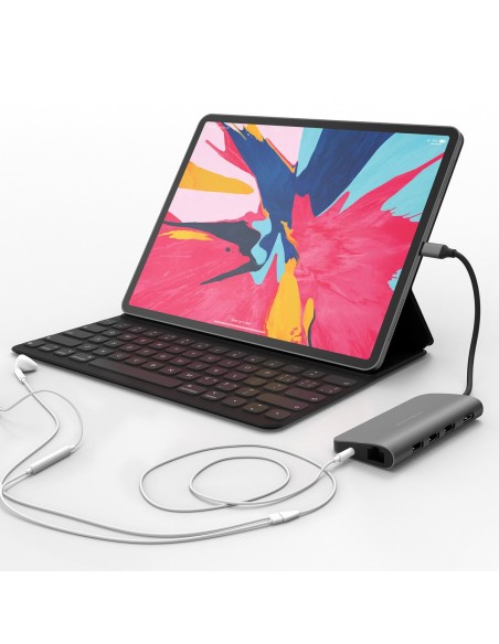HUB USB-C HYPER POWER 9 EN 1 GRIS