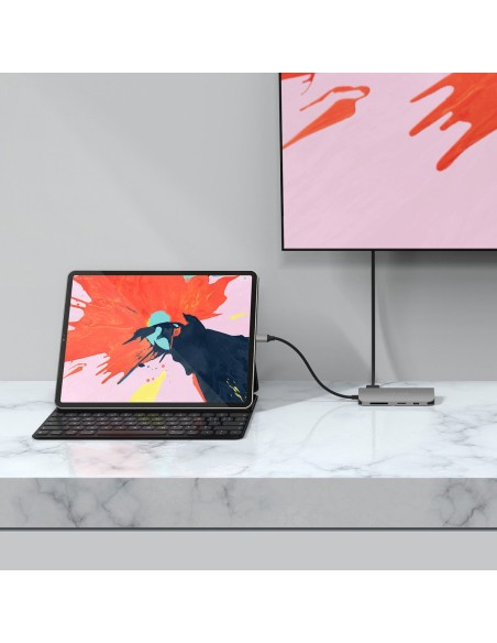 HUB USB-C HYPER POWER 9 EN 1 GRIS