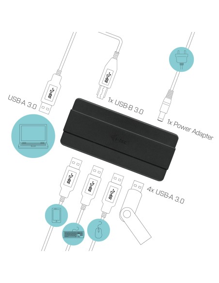USB 3.0 HUB CON 4 PUERTOS USB 3.0