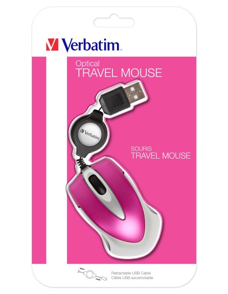 RATON OPTICO GO MINI TRAVEL ROSA