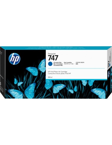 HP Cartucho de tinta azul cromática DesignJet 747 de 300 ml