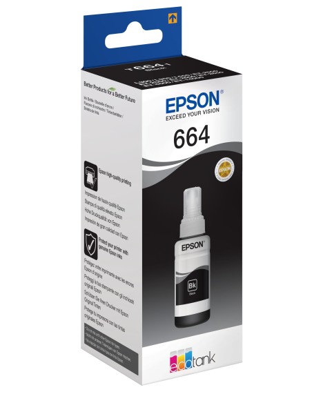 Epson Botella Tinta Ecotank T6641 Negro