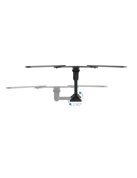 TooQ Soporte Giratorio e Inclinable para Monitor   TV LCD, Plasma de 23”- 55”, con Dos Pivotes, Negro