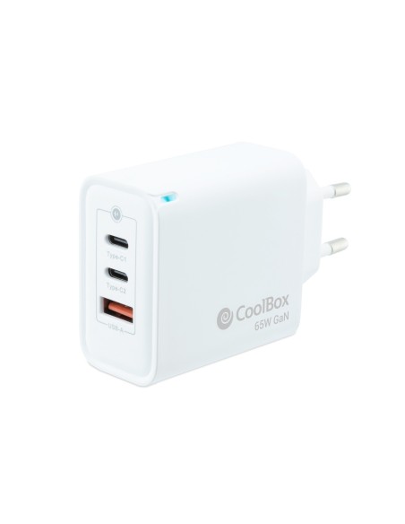 CARGADOR USB COOLBOX PARED  2USB-C USB-A  65W COO-CUP-65CCA