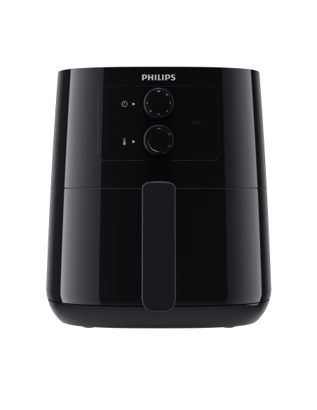 Philips Essential Airfryer negra de 0,8 kg y 4,1 l con tecnología Rapid Air