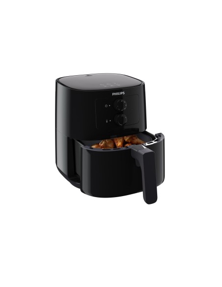 Philips Essential Airfryer negra de 0,8 kg y 4,1 l con tecnología Rapid Air